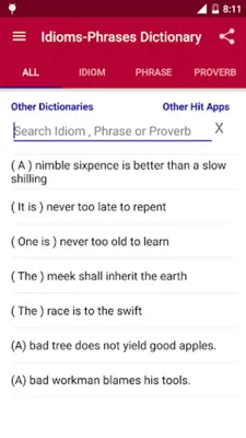 Idioms Dictionary android App screenshot 7